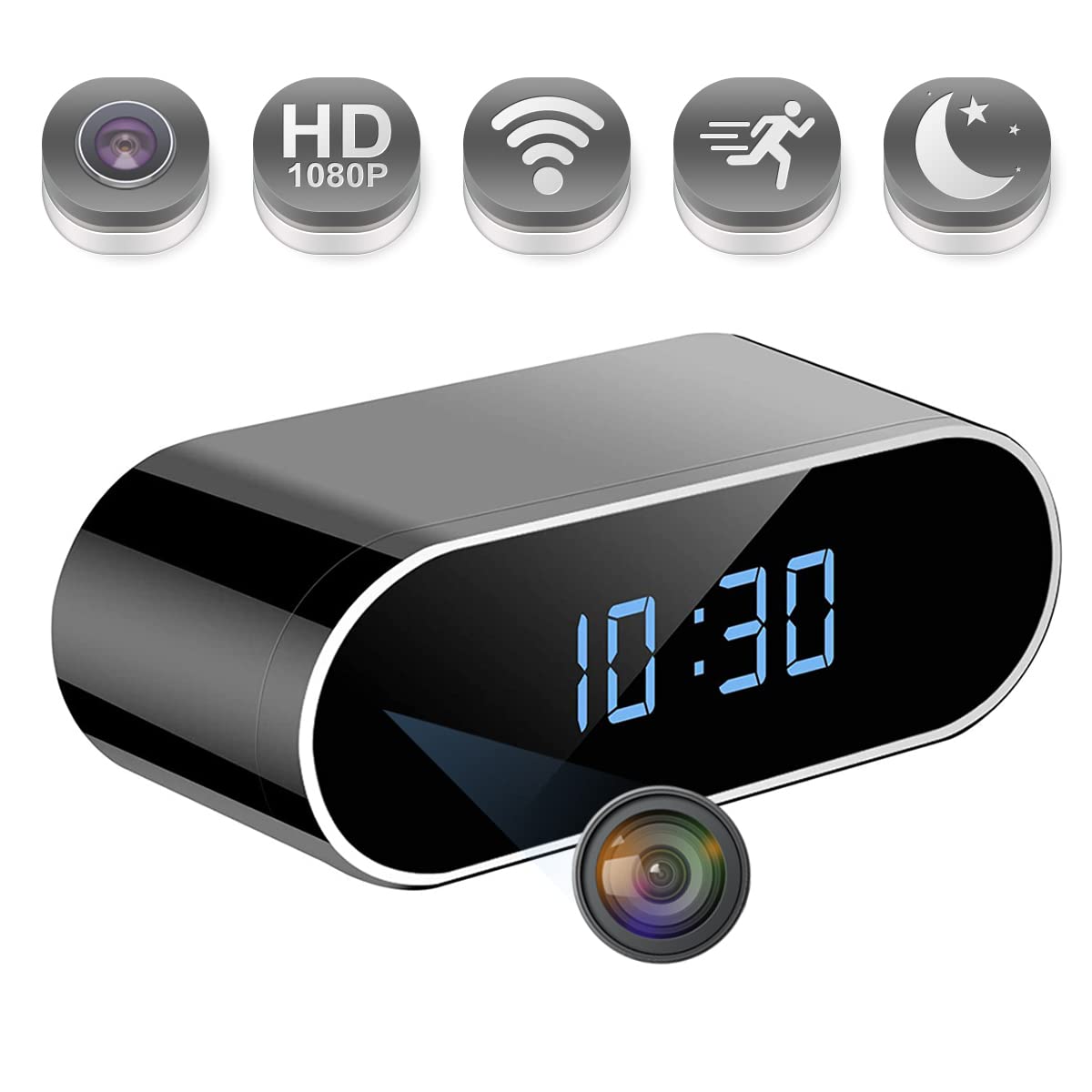 Mini Cámara Espía Reloj Seguridad Oculta WIFI 1080P Detector