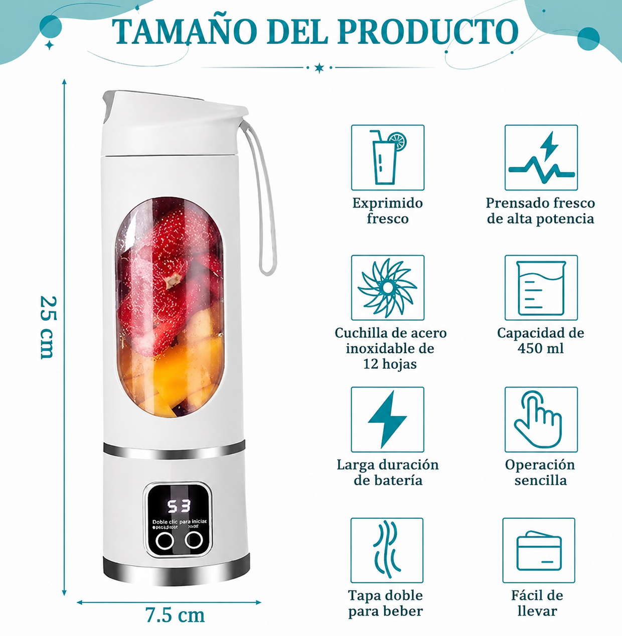 MINI LICUADORA PORTATIL XL-8
