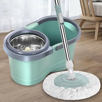 TRAPEADOR GIRATORIO PLASTICO CON BASE DE ALUMINIO